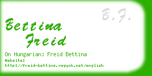 bettina freid business card
